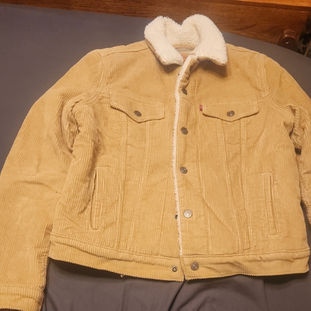 Levi's Tan Corduroy Jacket with Sherpa Lining